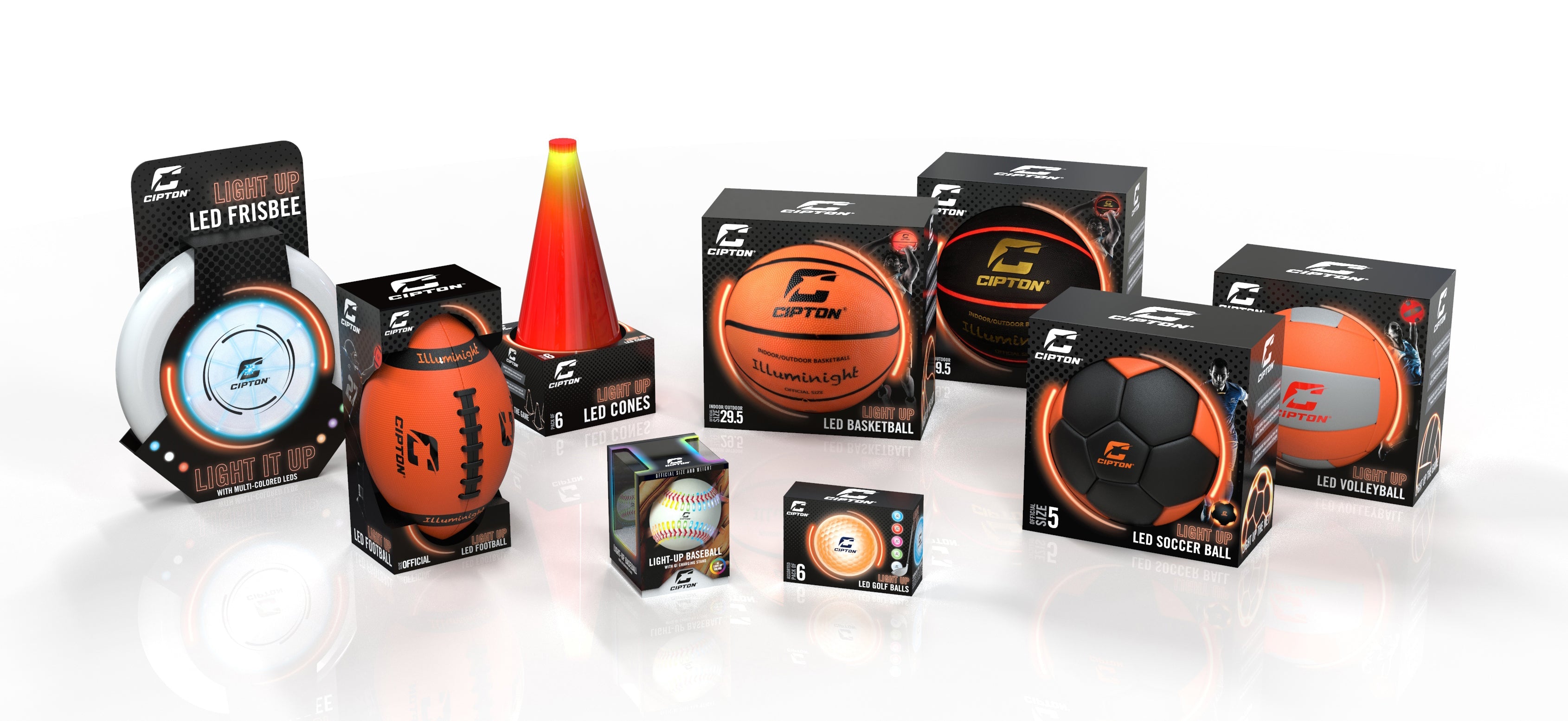 A collection of Cipton Sports products.