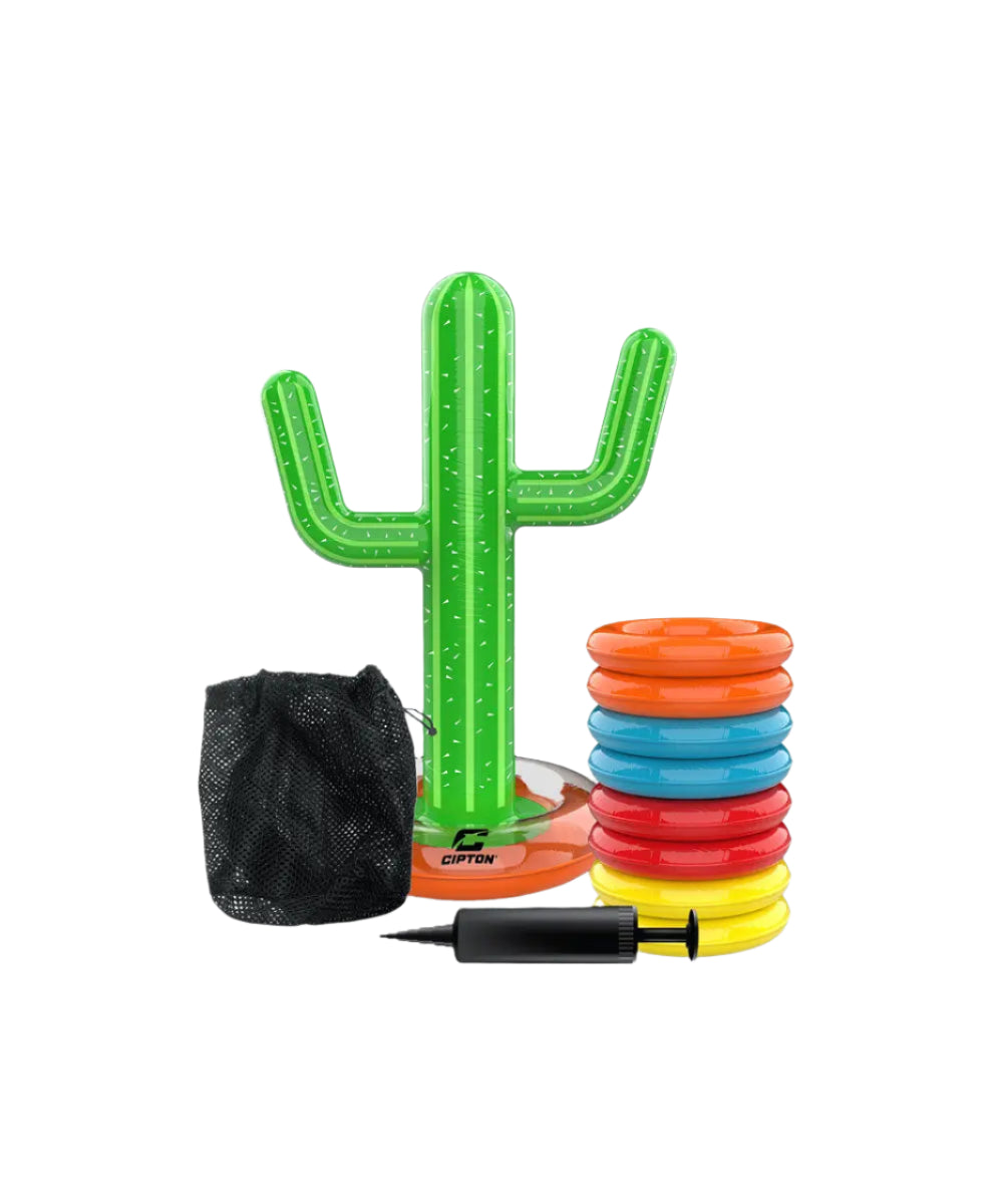 Get ready for some summer fun with this Cipton Inflatable Ring Toss pool game!