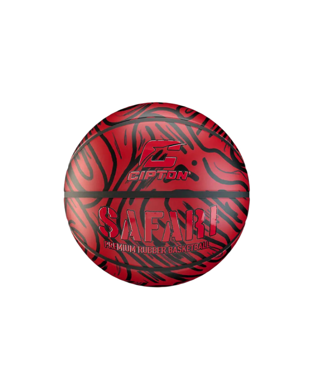 Step up your game with the eye-catching red and black pattern Cipton Safari Basketball!