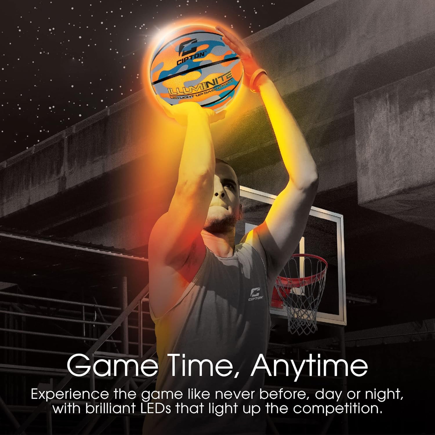 CIPTON LED Premium Rubber Basketball Camouflage Design (29.5")