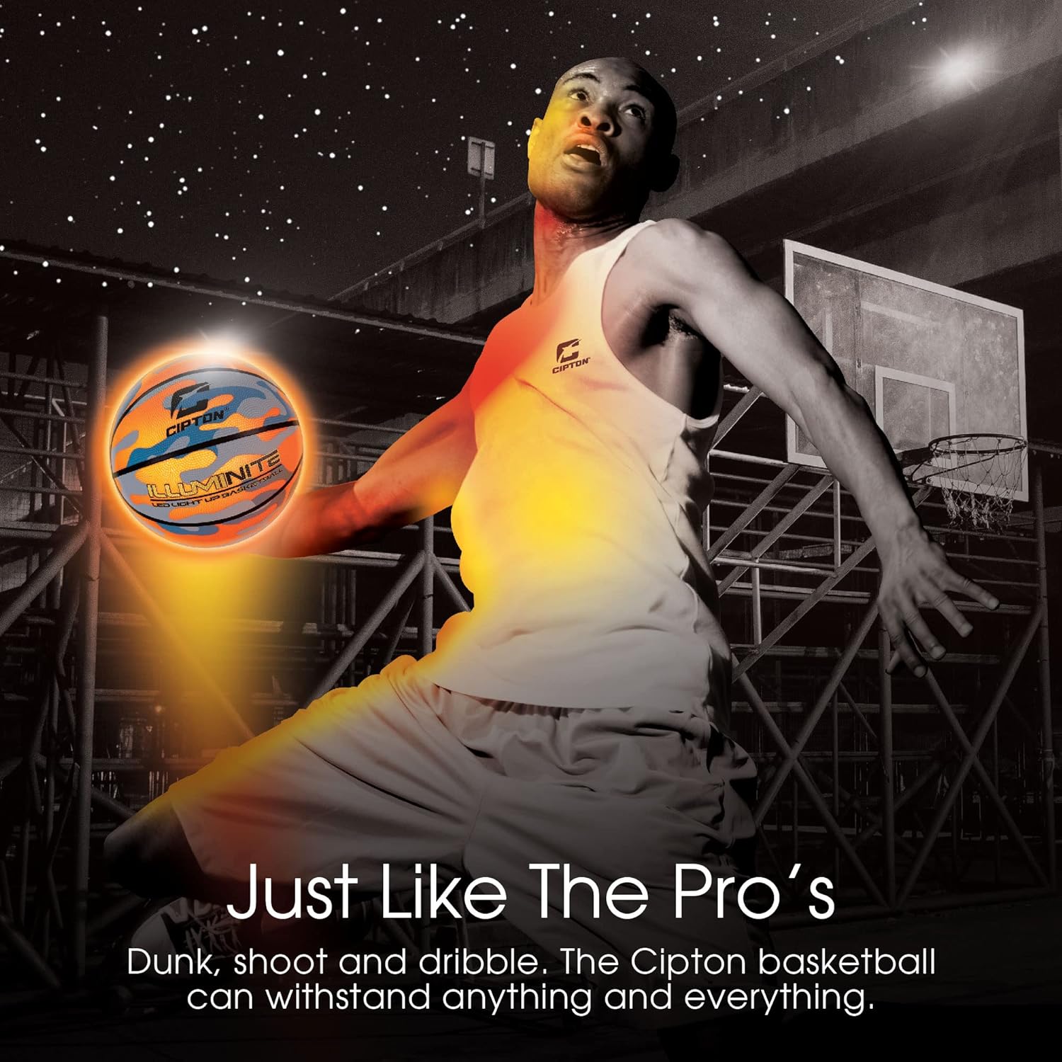CIPTON LED Premium Rubber Basketball Camouflage Design (29.5")