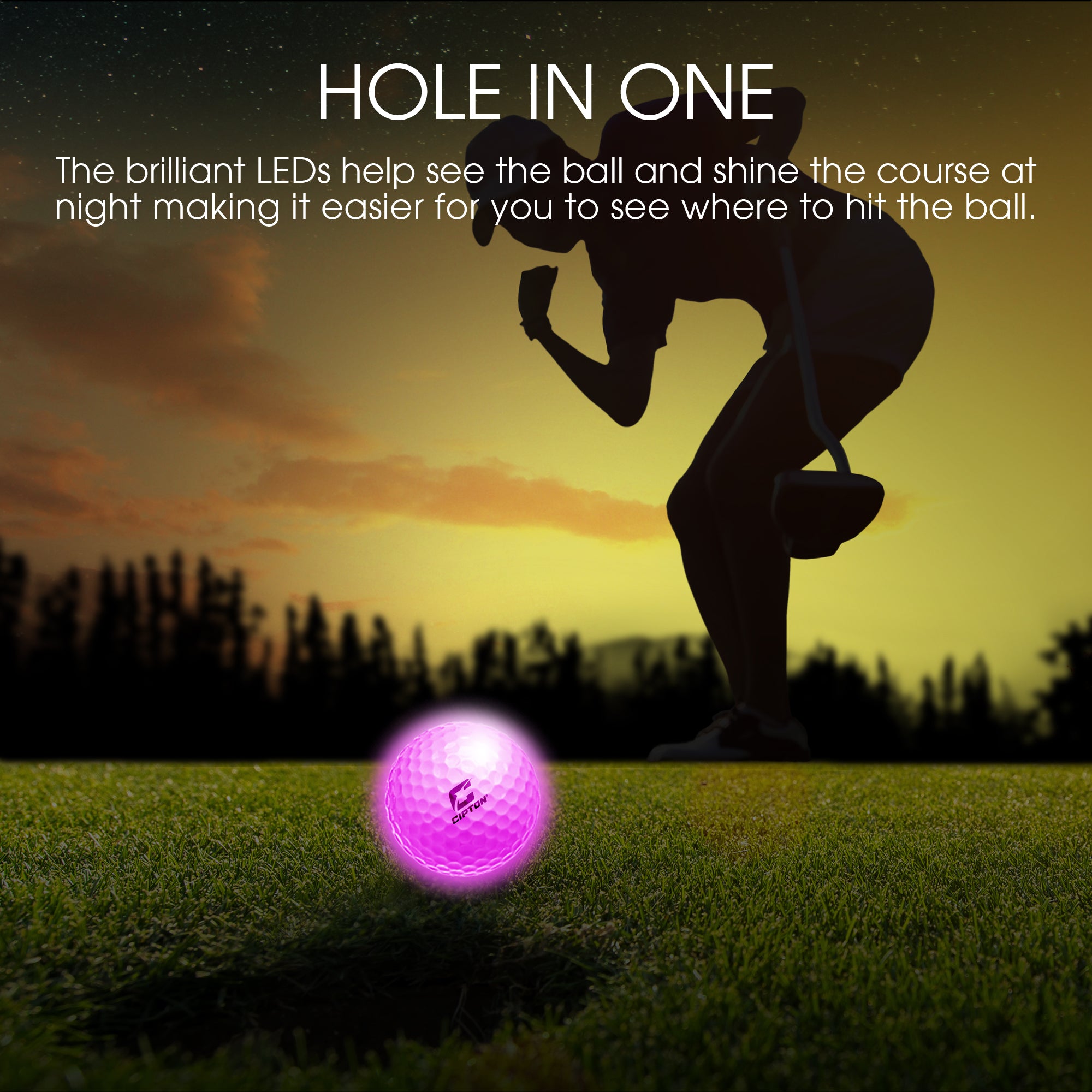 CIPTON LED Golf Balls (6 Pack)