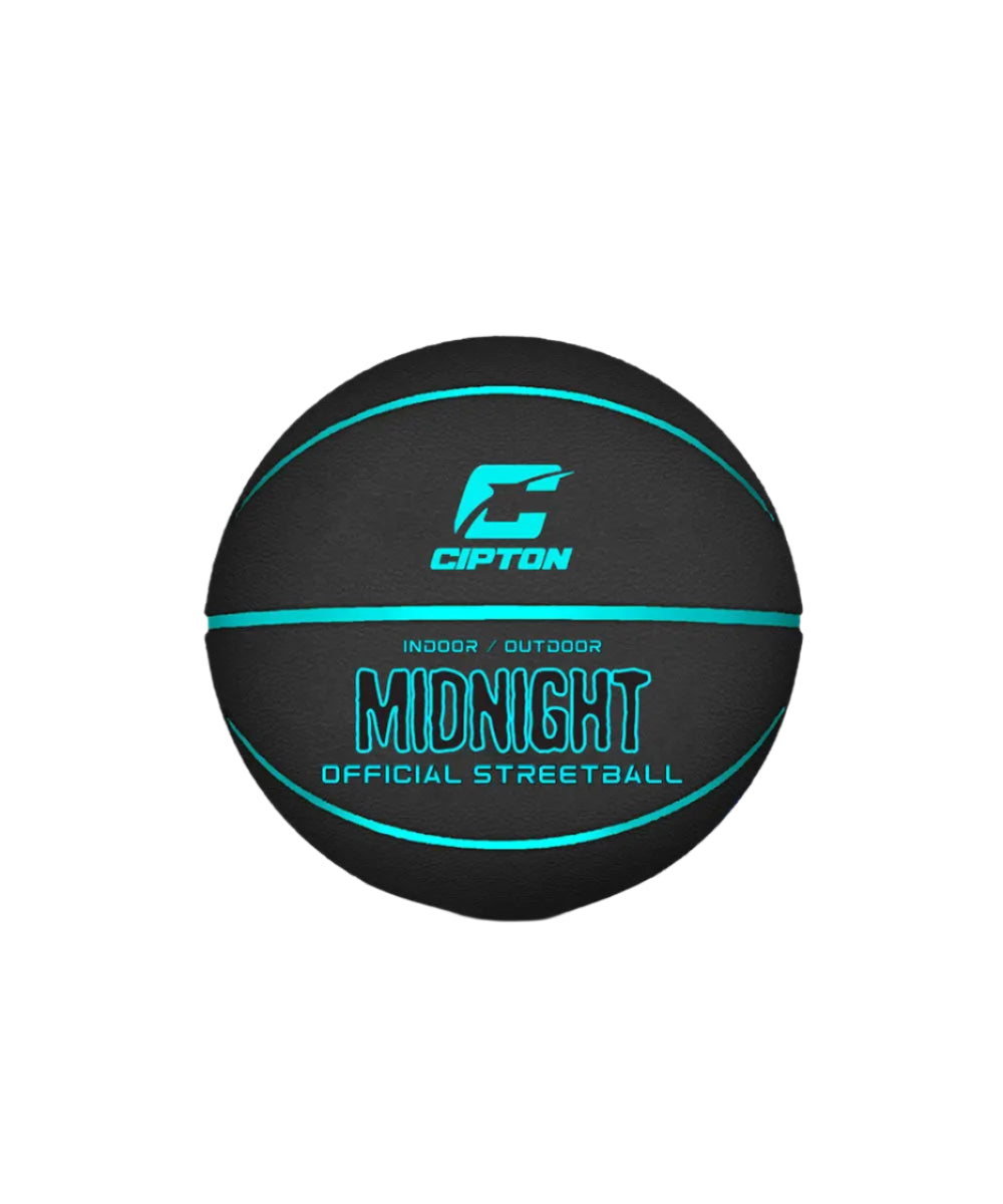 Take your game to new heights with the Cipton Midnight Official Streetball Basketball, emblazoned with the word "midnight" for an added touch of flair.