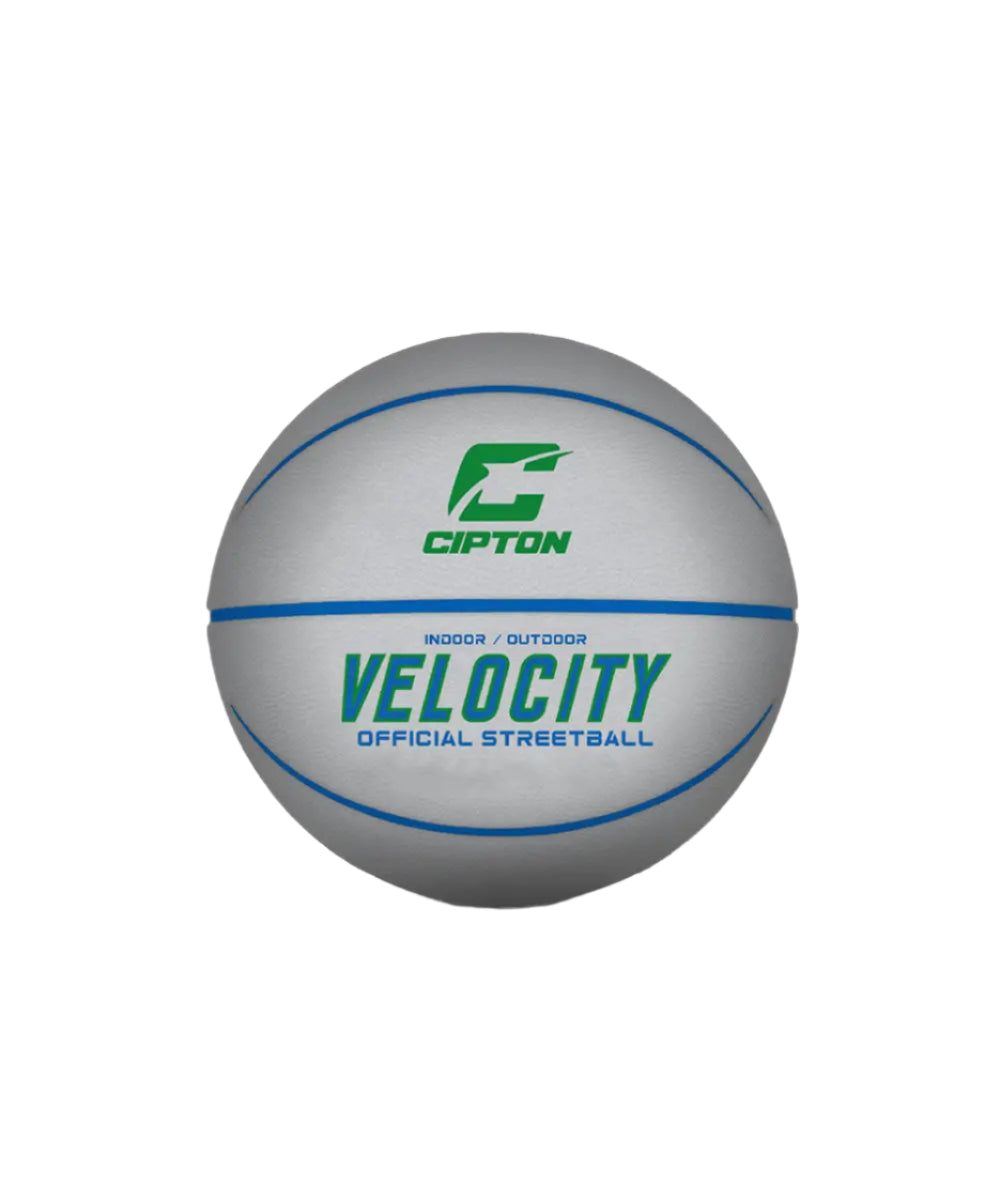 Premium Rubber Basketball Velocity Blue/Gray (29.5") - Image #1