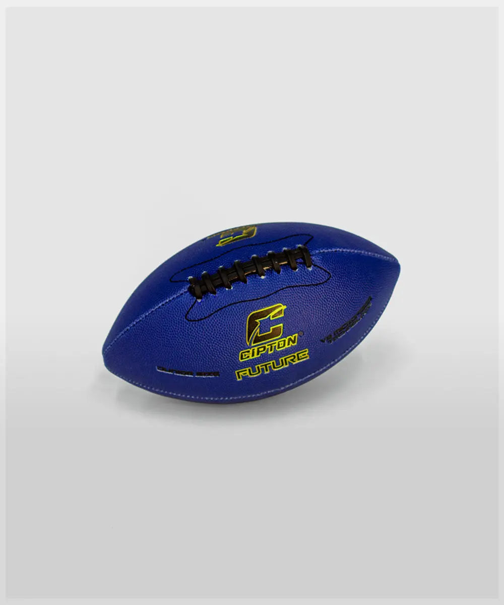 Take your game to the next level with the Cipton Future Football! This eye-catching blue ball with gold and black writing is sure to impress on the field.