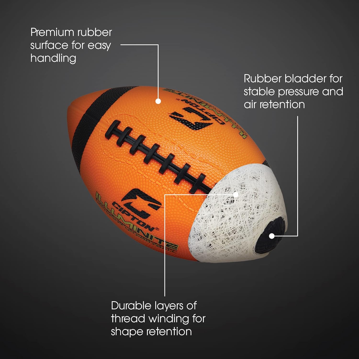 LED Premium Rubber Football (Junior)