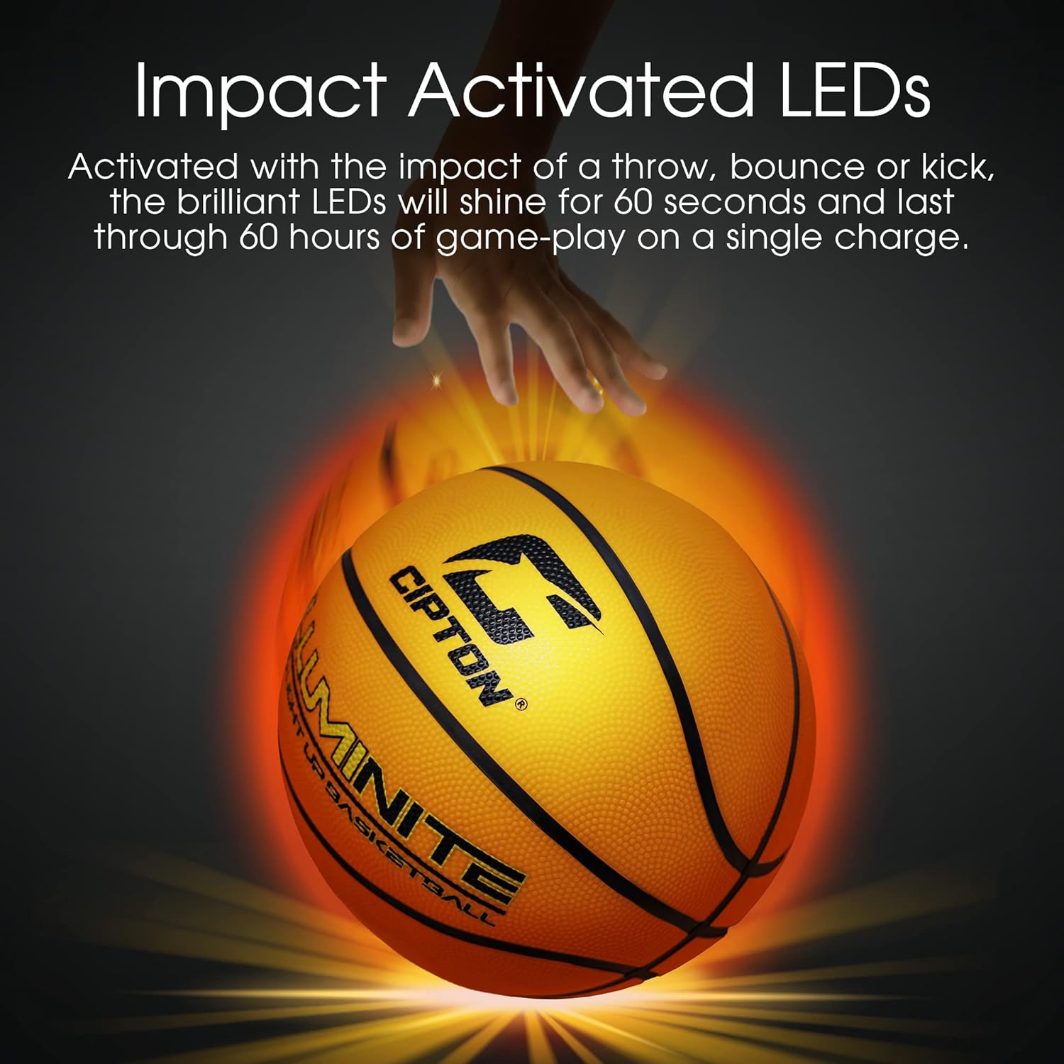 LED Premium Rubber Basketball (29.5