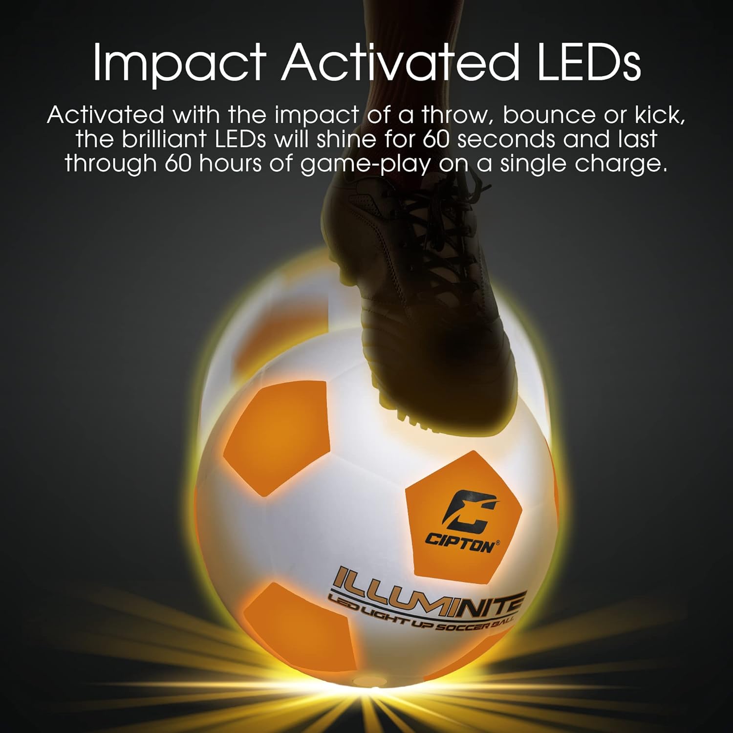 LED Light Up Soccer Ball Pro Series Cipton Sports