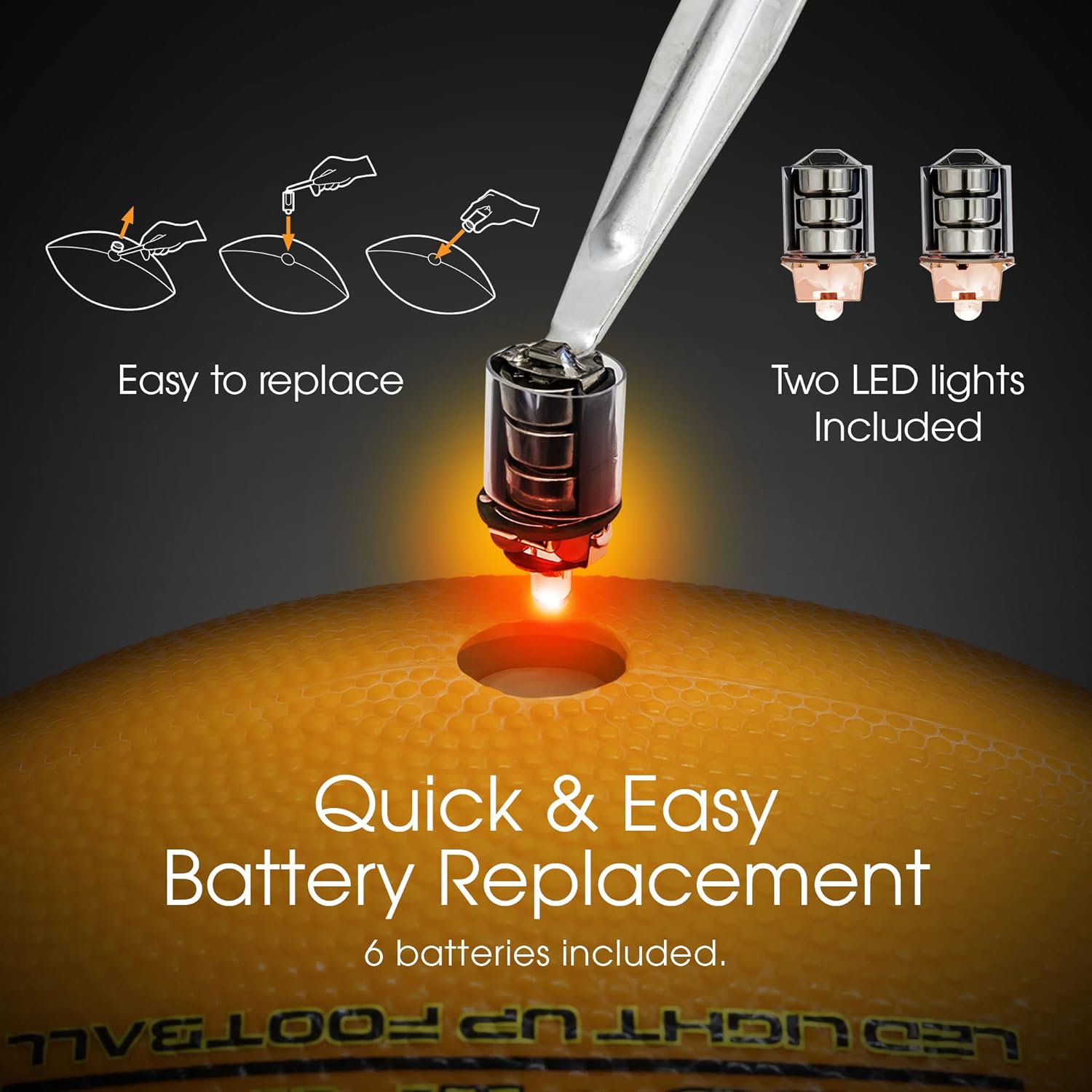 LED Premium Illuminite Football Electric Stripes Design (Junior)