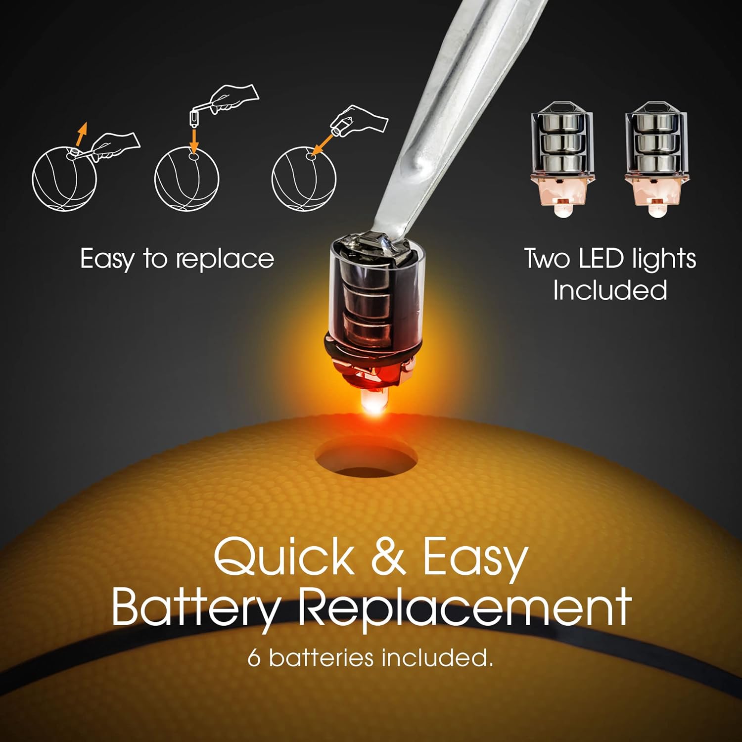 CIPTON LED Premium Rubber Basketball Electric Stripes Design  (29.5")