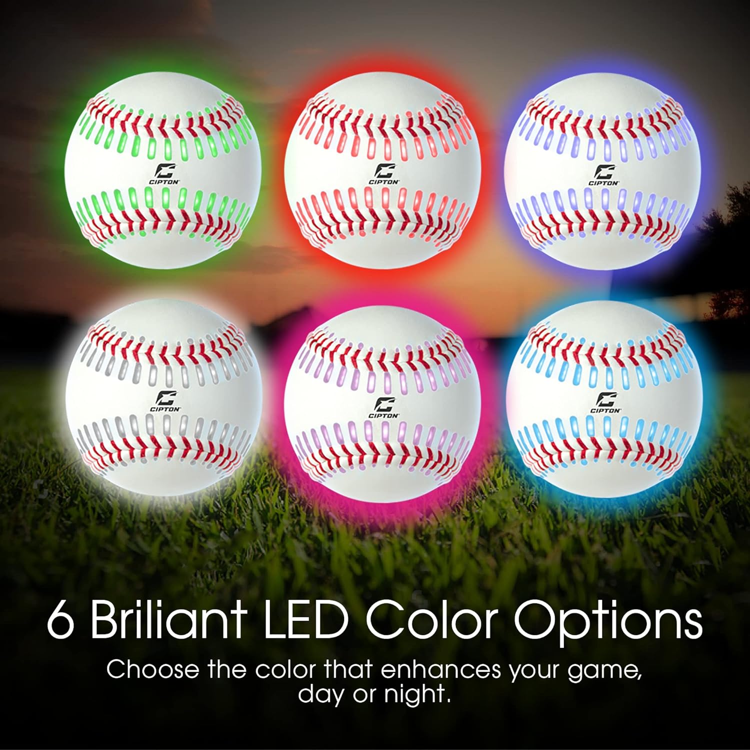 LED Light Up Baseball Wireless Charging and Stand