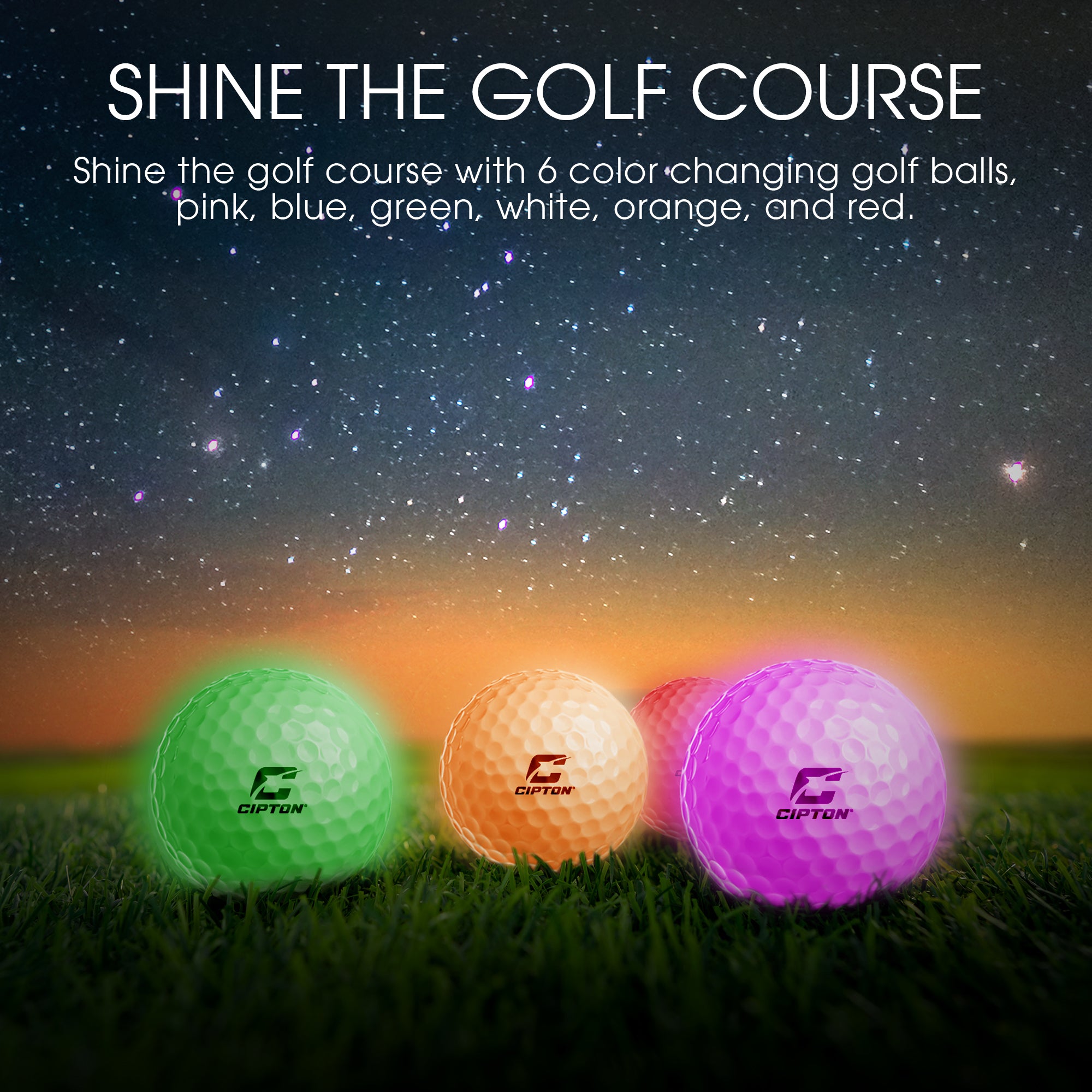 CIPTON LED Golf Balls (6 Pack)