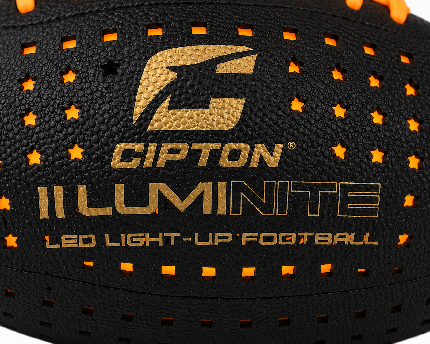 CIPTON Illuminite LED Light-Up Football logo close-up