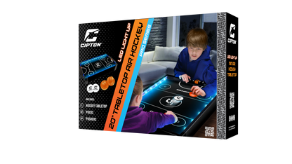 CIPTON LED Light Up Tabletop Air Hockey