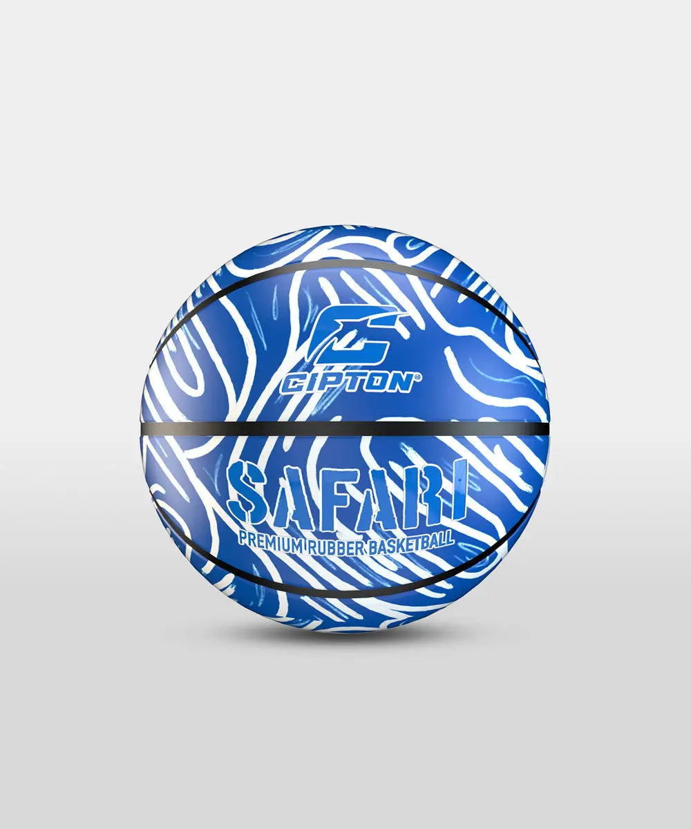 This Cipton Safari basketball with a mesmerizing white and blue pattern, guaranteed to turn heads on the court!