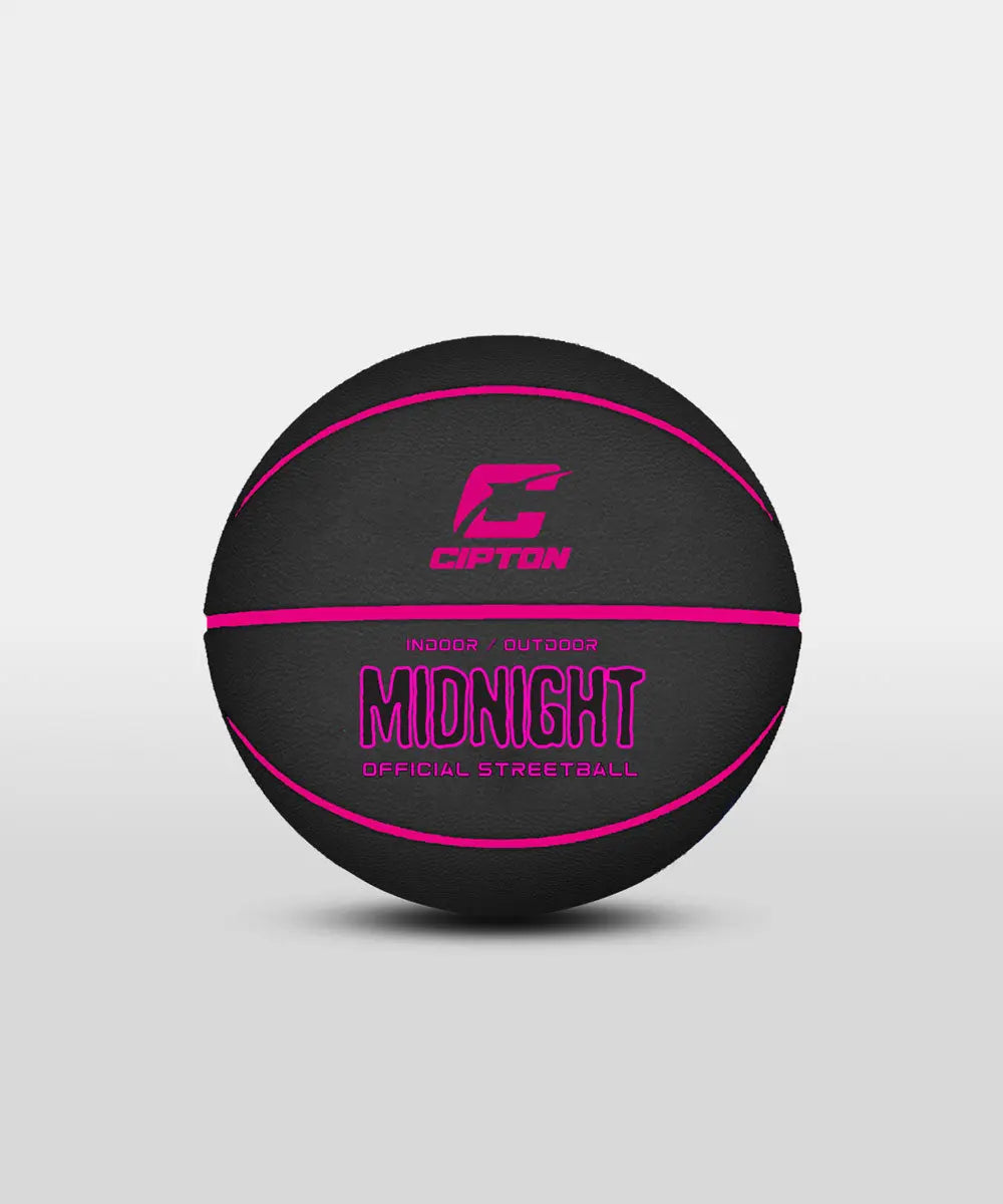 The Cipton Midnight Official Streetball Basketball, adorned with the word 