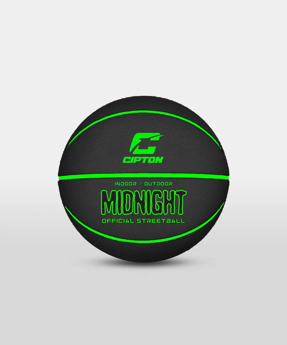 Experience the thrill of the game with the Cipton Midnight Official Streetball Basketball, featuring the captivating word 